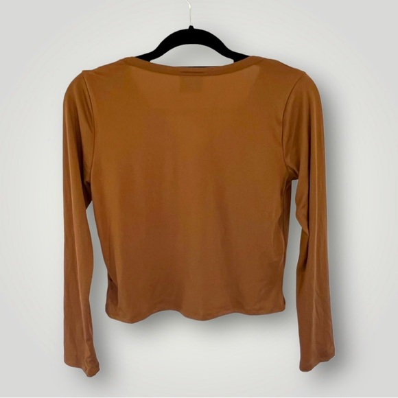 🟢5/$25 Olivia Rae Brown Top long sleeve M - Picture 5 of 11